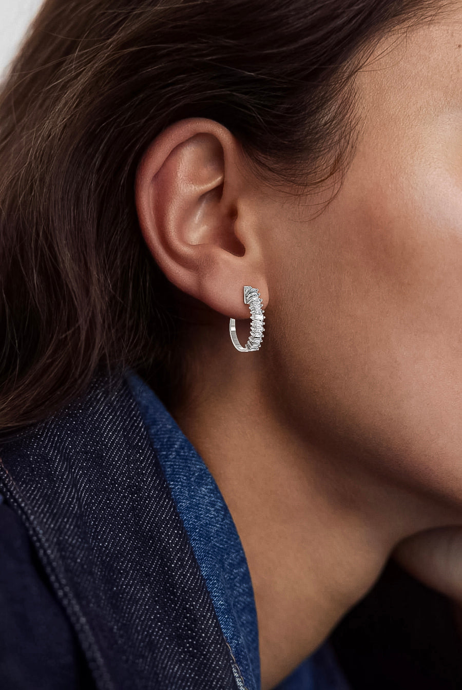 Baguette Ridge Earring