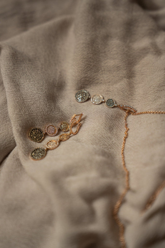 Cognac-Diamant-Halskette