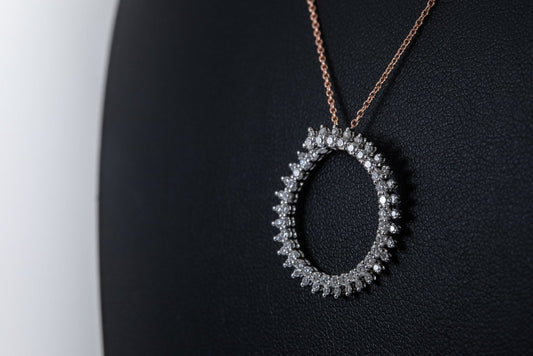 Collier halo diamant