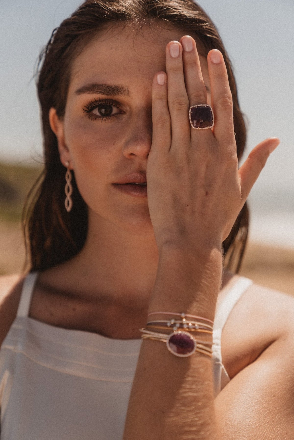 Bague rubis tranché