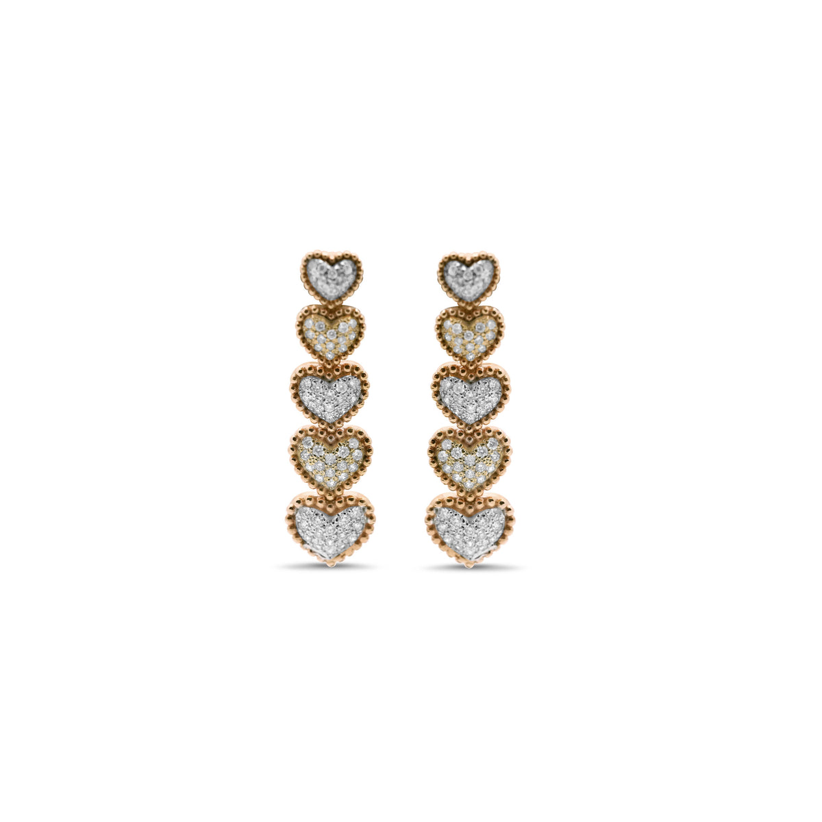 Longues boucles d'oreilles cœur