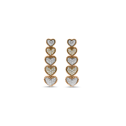 Longues boucles d'oreilles cœur