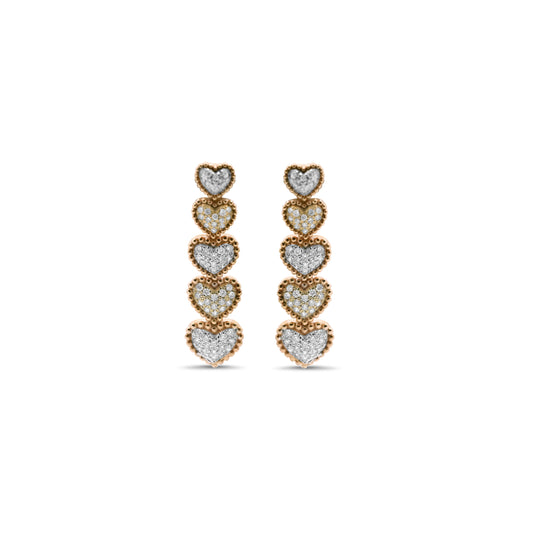 Longues boucles d'oreilles cœur