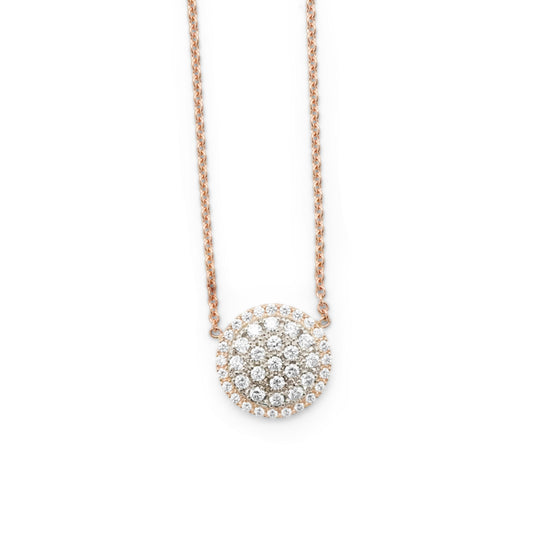 Collier pavé de diamants ronds