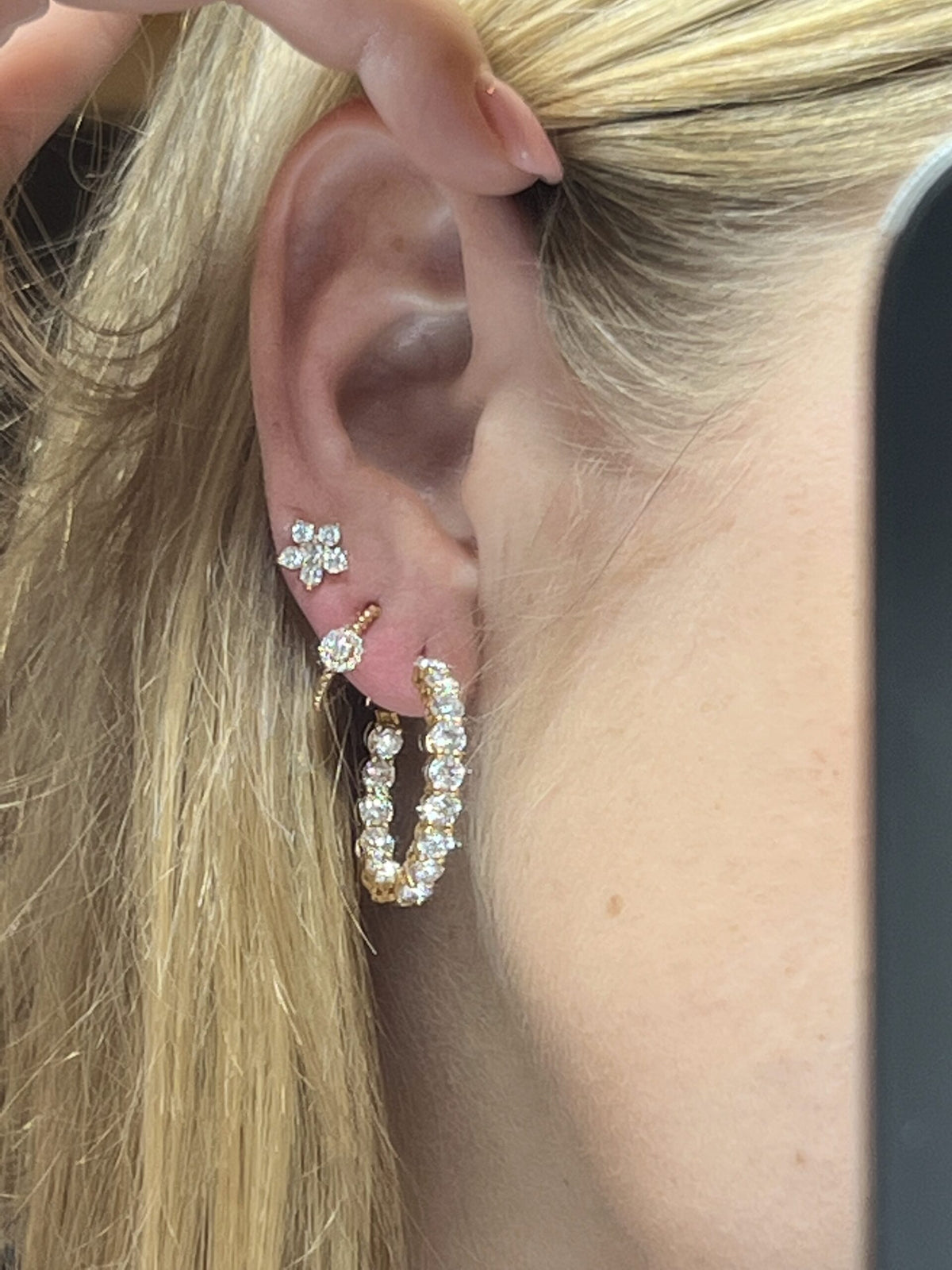 Infinity Diamond Hoops