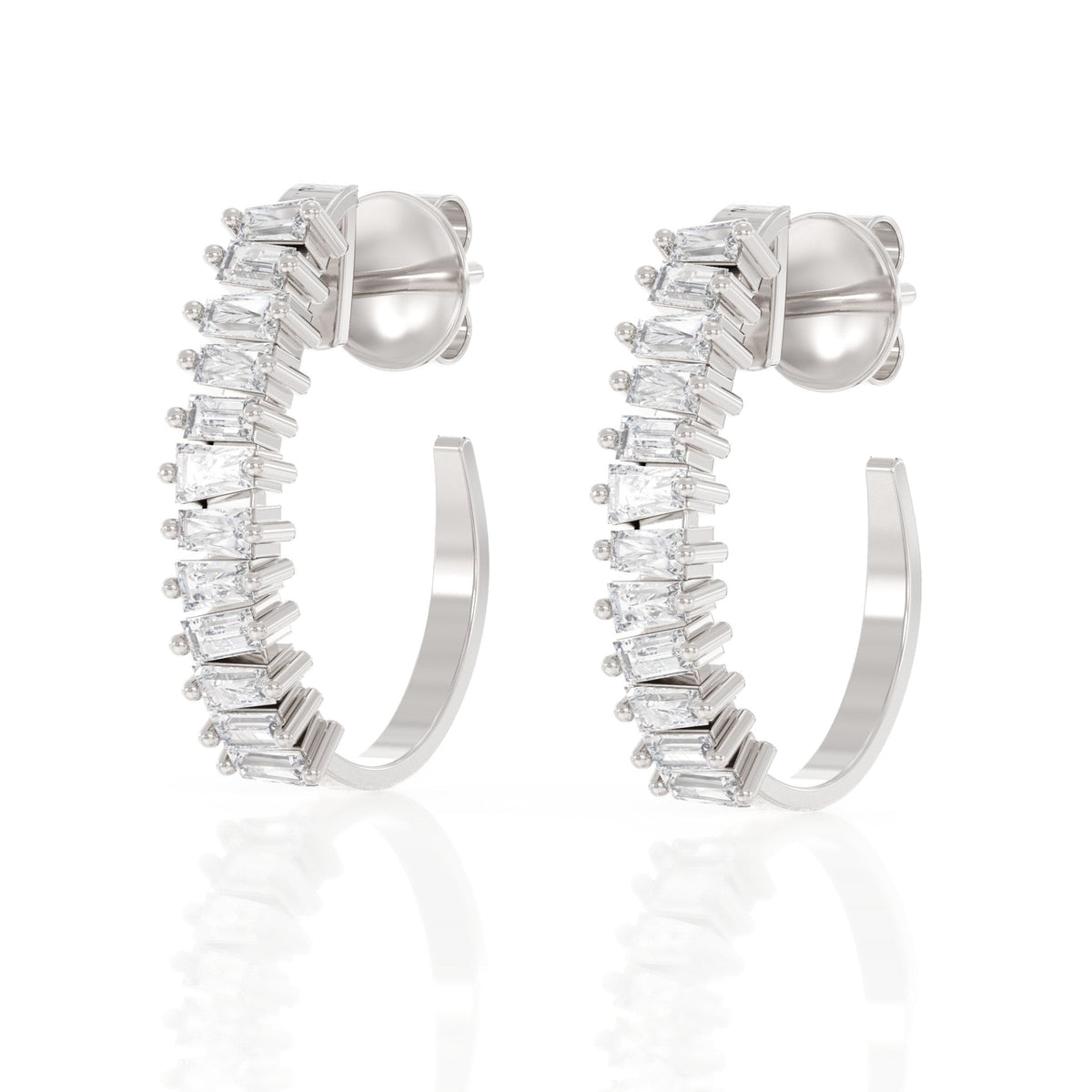 Baguette Ridge Earring