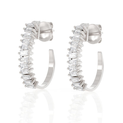 Baguette Ridge Earring