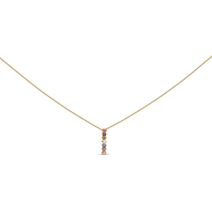 Collier court en saphirs de couleur