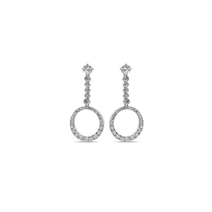 Boucles d'oreilles Diamant et Cercle