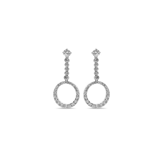 Boucles d'oreilles Diamant et Cercle