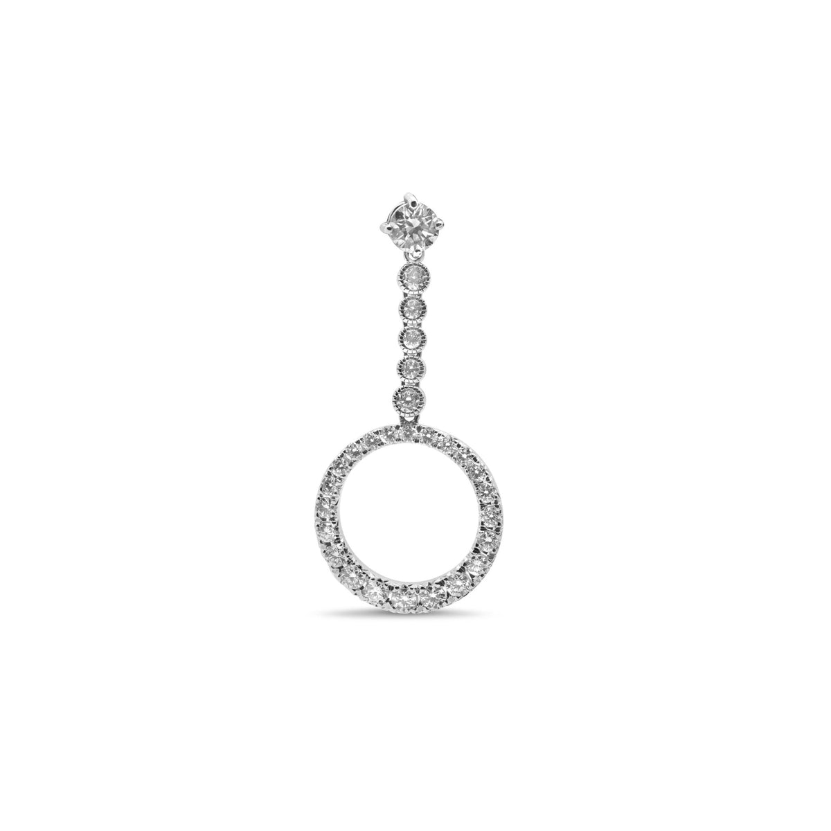 Boucles d'oreilles Diamant et Cercle