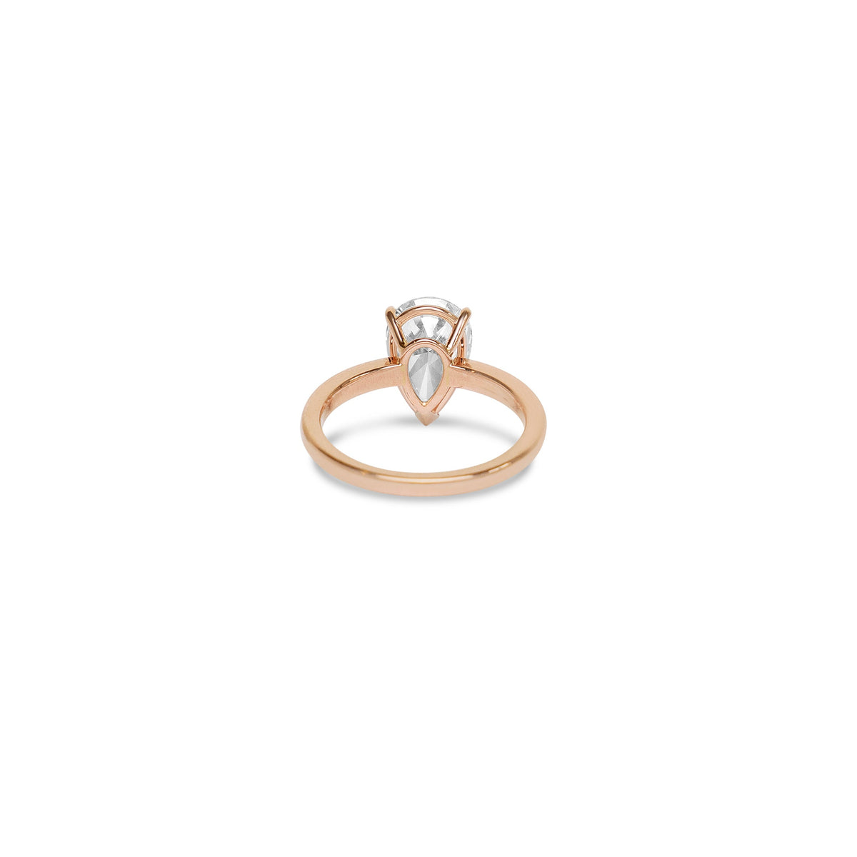 Pear Solitaire Ring