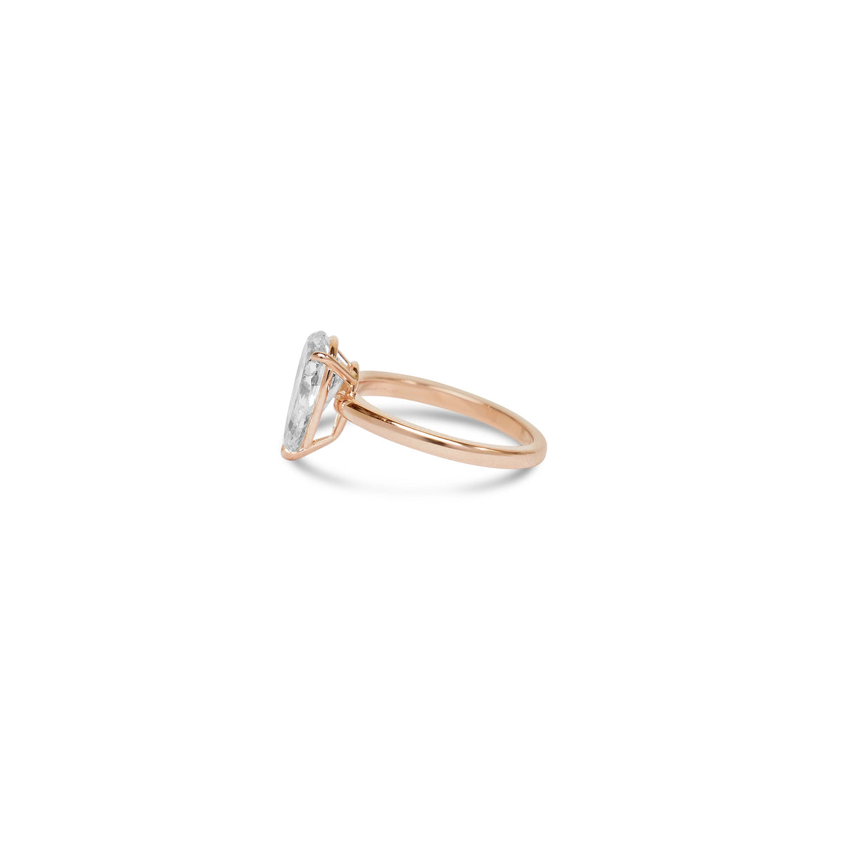 Pear Solitaire Ring