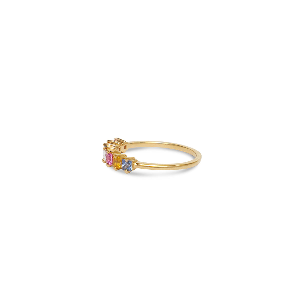 Ring mit farbigem Saphir
