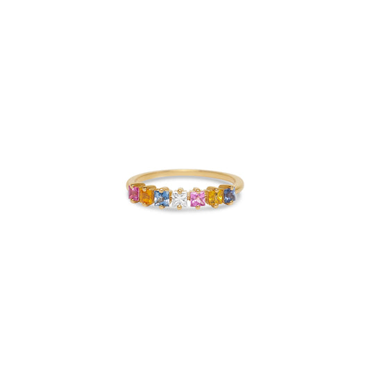 Ring mit farbigem Saphir