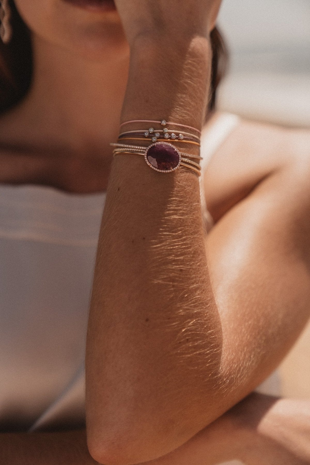 Sliced Ruby Bracelet
