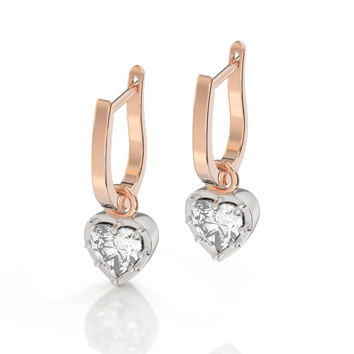 Heart Diamond Earrings